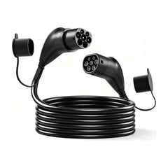 HOMCOM Type 2 EV Charging Cable coiled with both connector ends visible