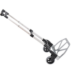 HOMCOM Aluminium Folding Hand Truck Trolley, Heavy Duty Foldable Sack Cart with Adjustable Telescoping Handle, 70KG Load Capacity