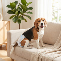 PawHut Disposable Dog Diapers Female for M Dogs Incontinence or Excitable Urination and Training 48 Count
