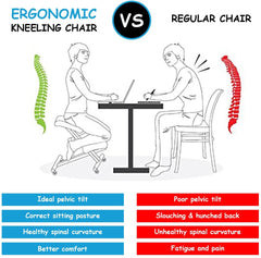 Wooden Orthopaedic Kneeling Stool Ergonomic Posture Frame Seat-beige