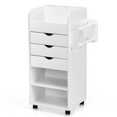Craft Storage Cart with Mobile Drawers Shelves for Living Room