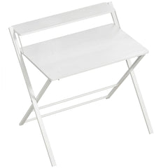HOMCOM Compact Folding Desk for Small Spaces with Storage Shelf for Home Office, White