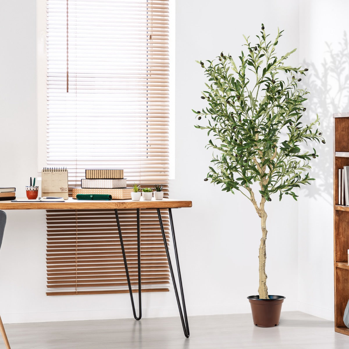 182cm Artificial Olive Tree with 72 Fruits-1 Pack