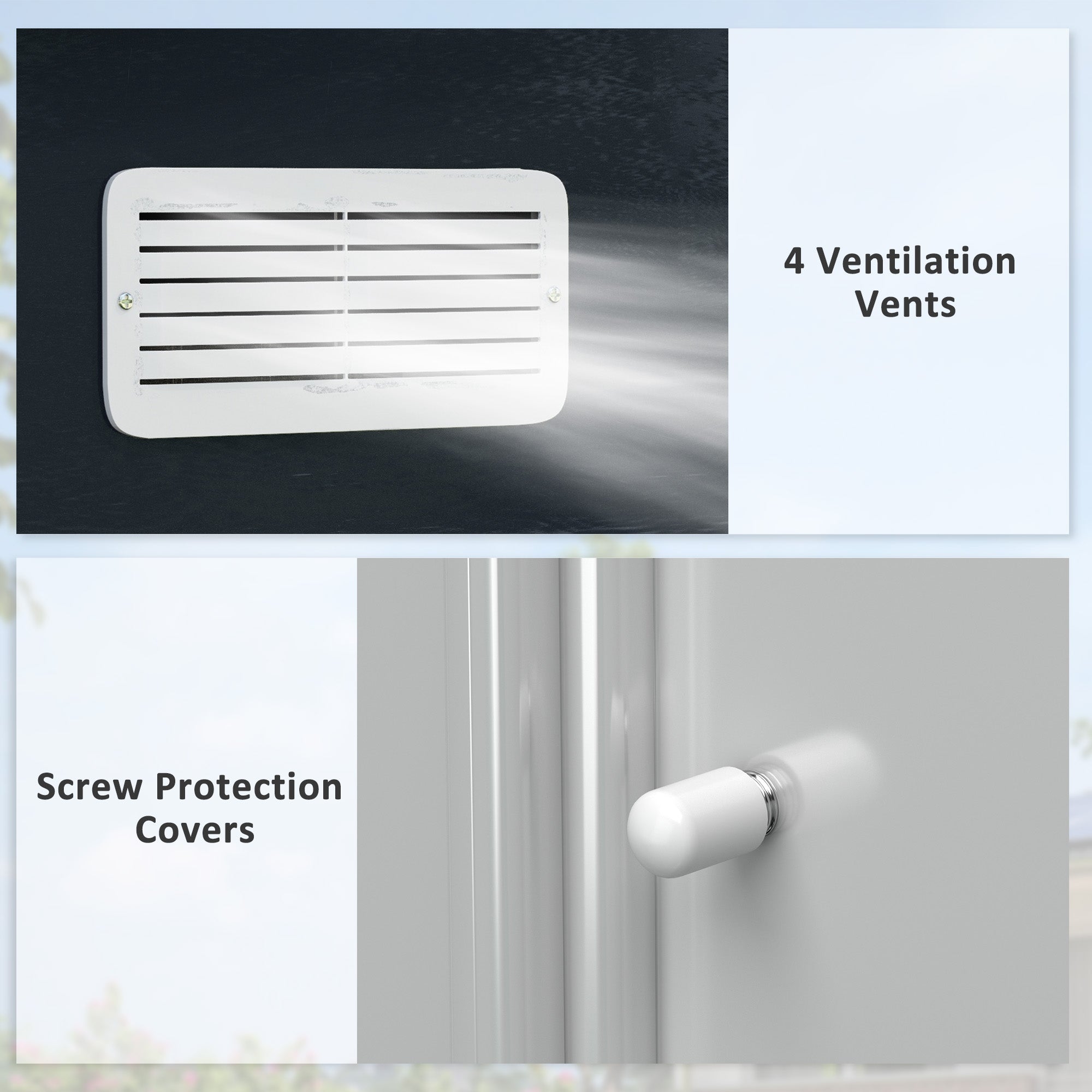 Outsunny 9 x 6ft Metal Bicycle Shed, Outdoor Storage Tool House with Ventilation Slots, Foundation Kit and Lockable Double Doors, Dark Grey