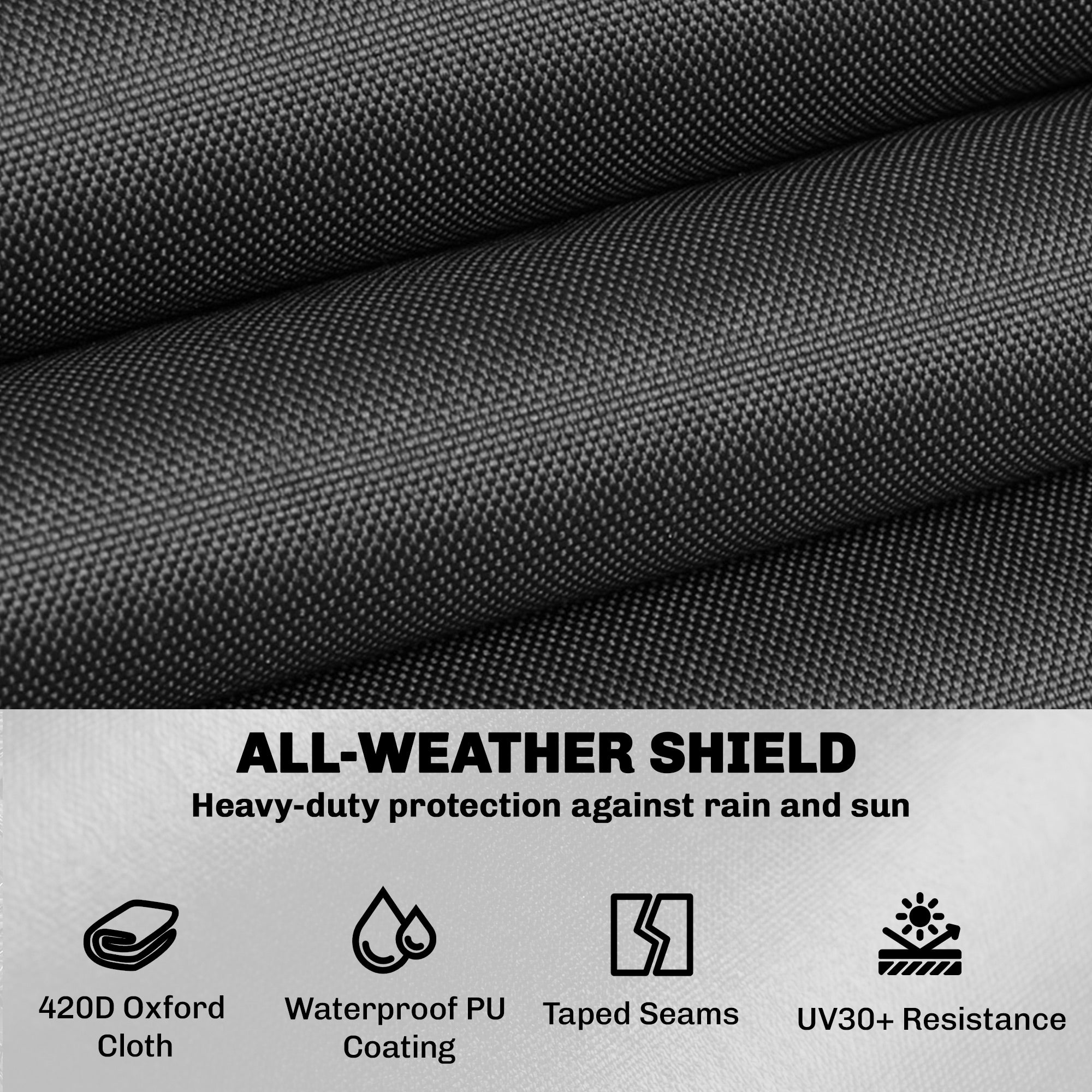 Outsunny V-Shaped Patio Furniture Cover, Waterproof Outdoor V-Shaped Sectional Sofa Cover, Anti-UV with Air Vent, Black