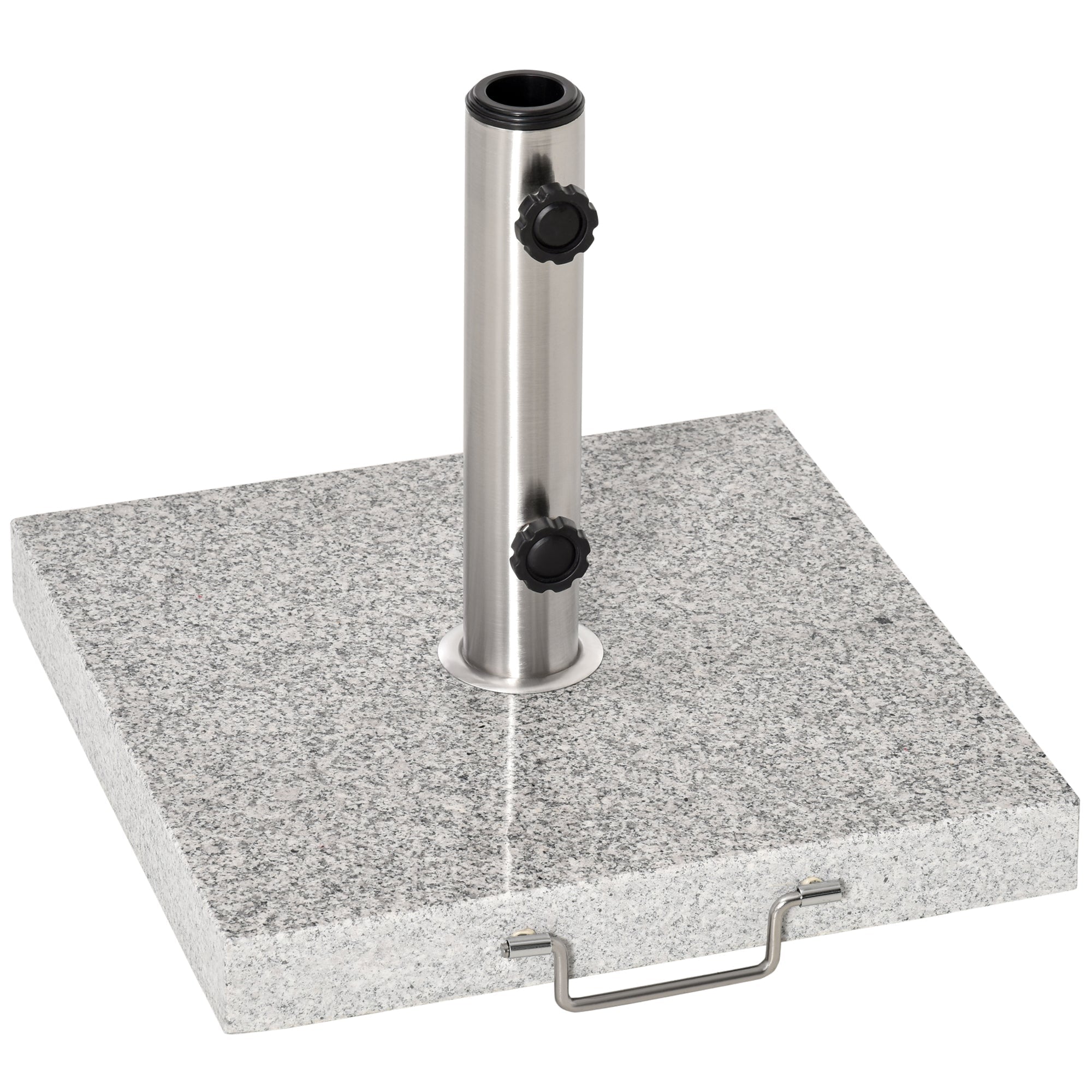 Outsunny 25kg Garden Umbrella Base Durable Parasol Holder Patio Furniture Outdoor Sunshade Marble Stand