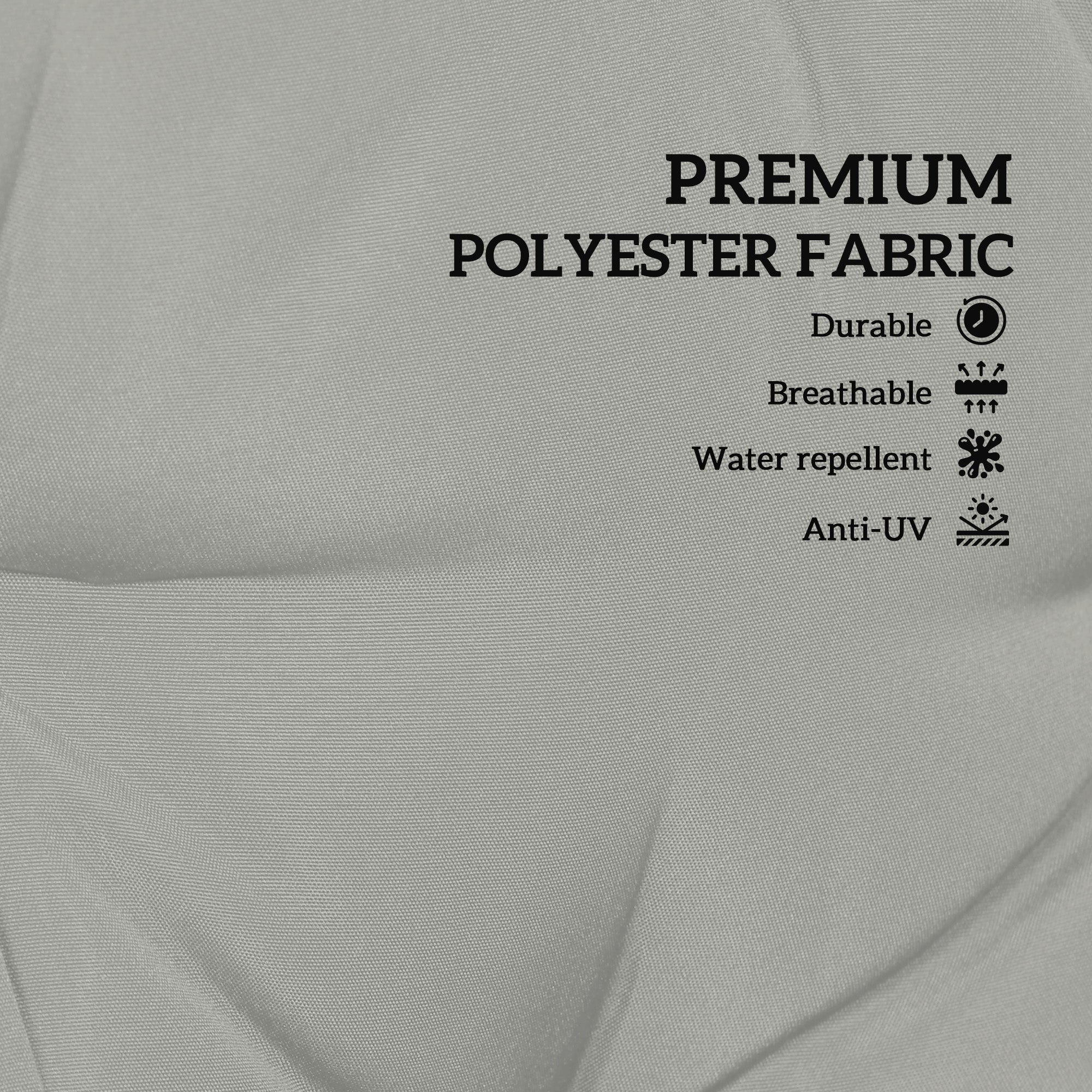 Outsunny Set of Two Outdoor Seat Cushions - Light Grey