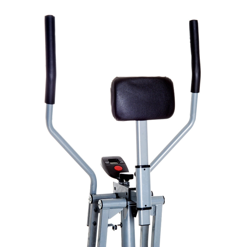 Air Walker Glider, Cross Trainer Fitness Machine, with LCD, for Home Gym, Grey