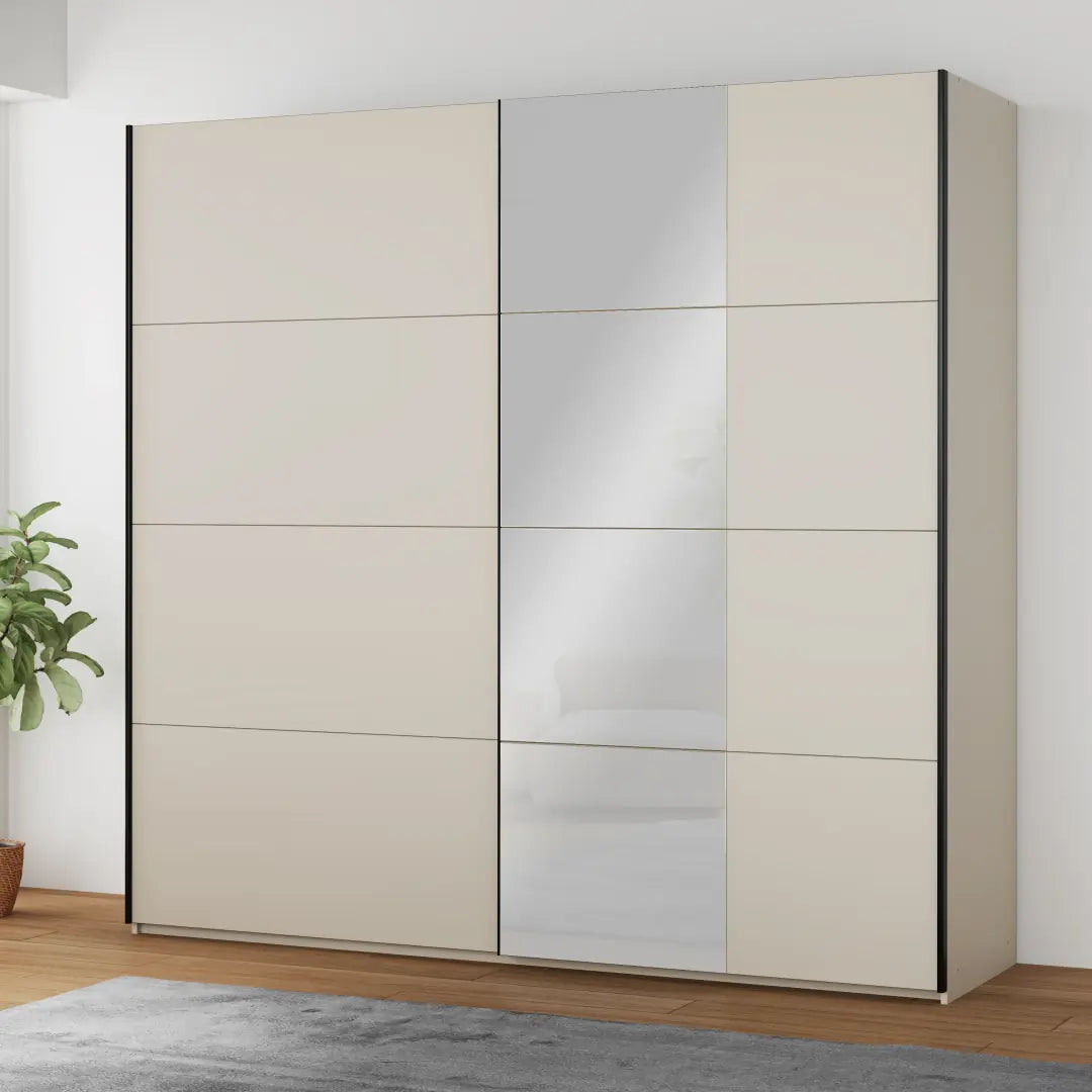 Ingalill Sliding Door Wardrobe 220cm in Sand