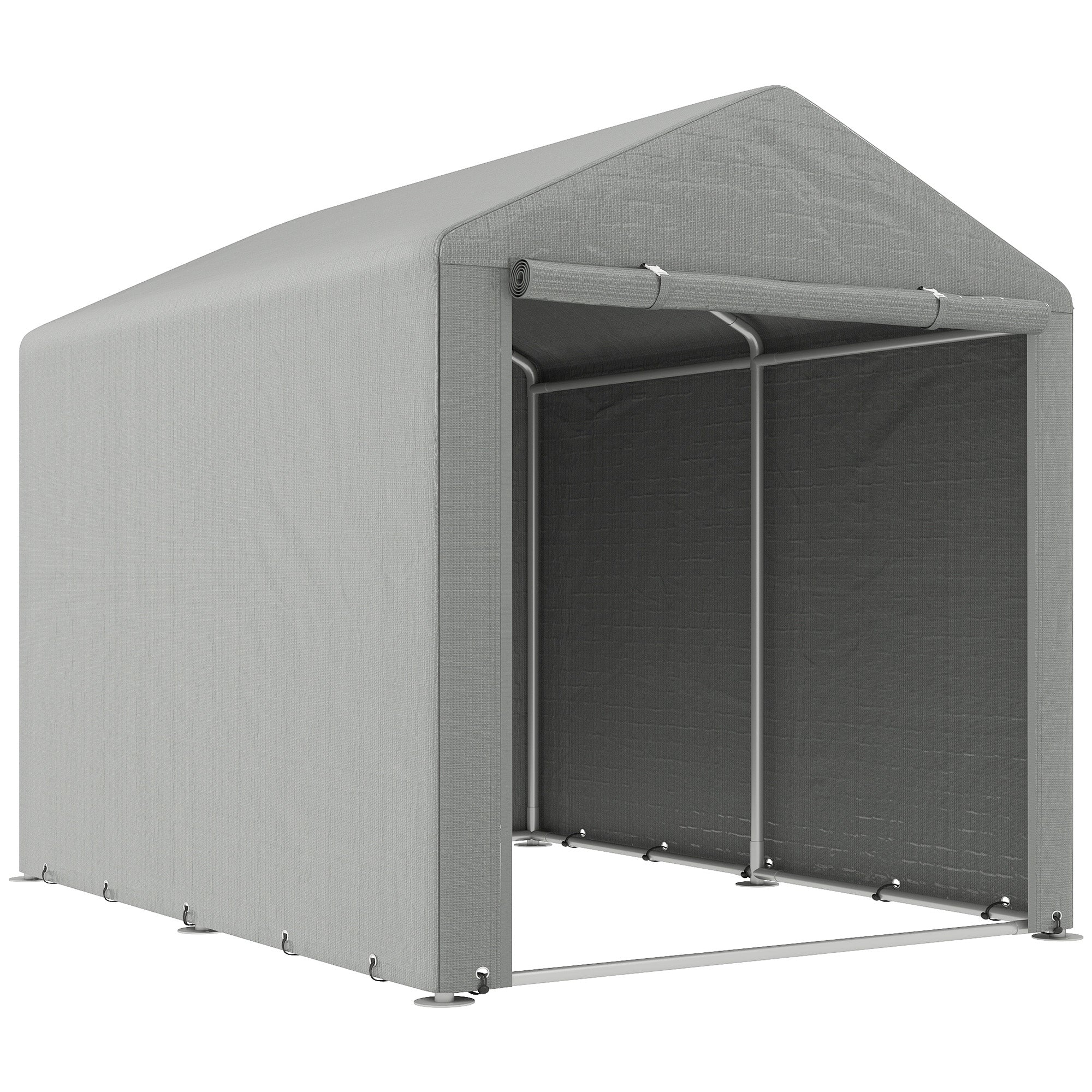 Outsunny 2.2 x 1.6 m Outdoor Storage Tent, with Accessories - Light Grey
