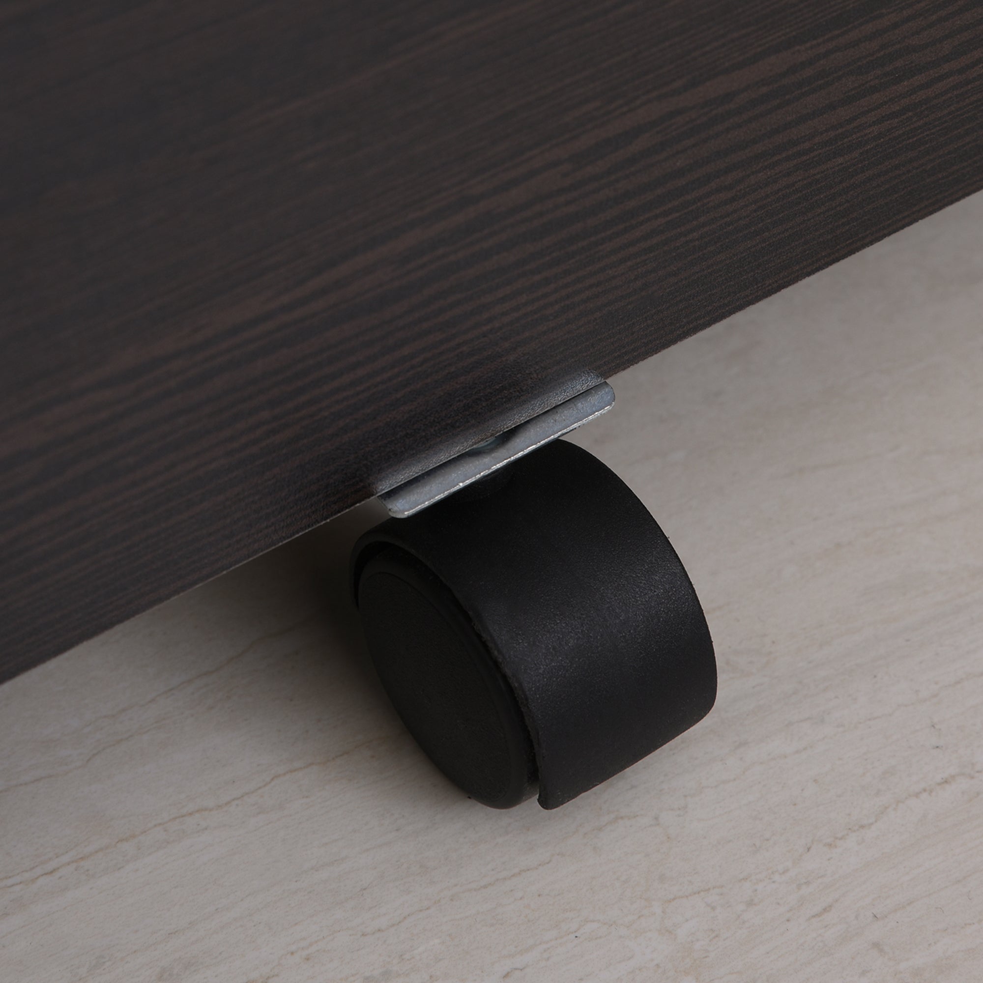 Vinsetto 2-Drawer Locking Office Filing Cabinet w/ 5 Wheels Rolling Storage Hanging A4 Cupboard Home Organisation Black Wood Grain