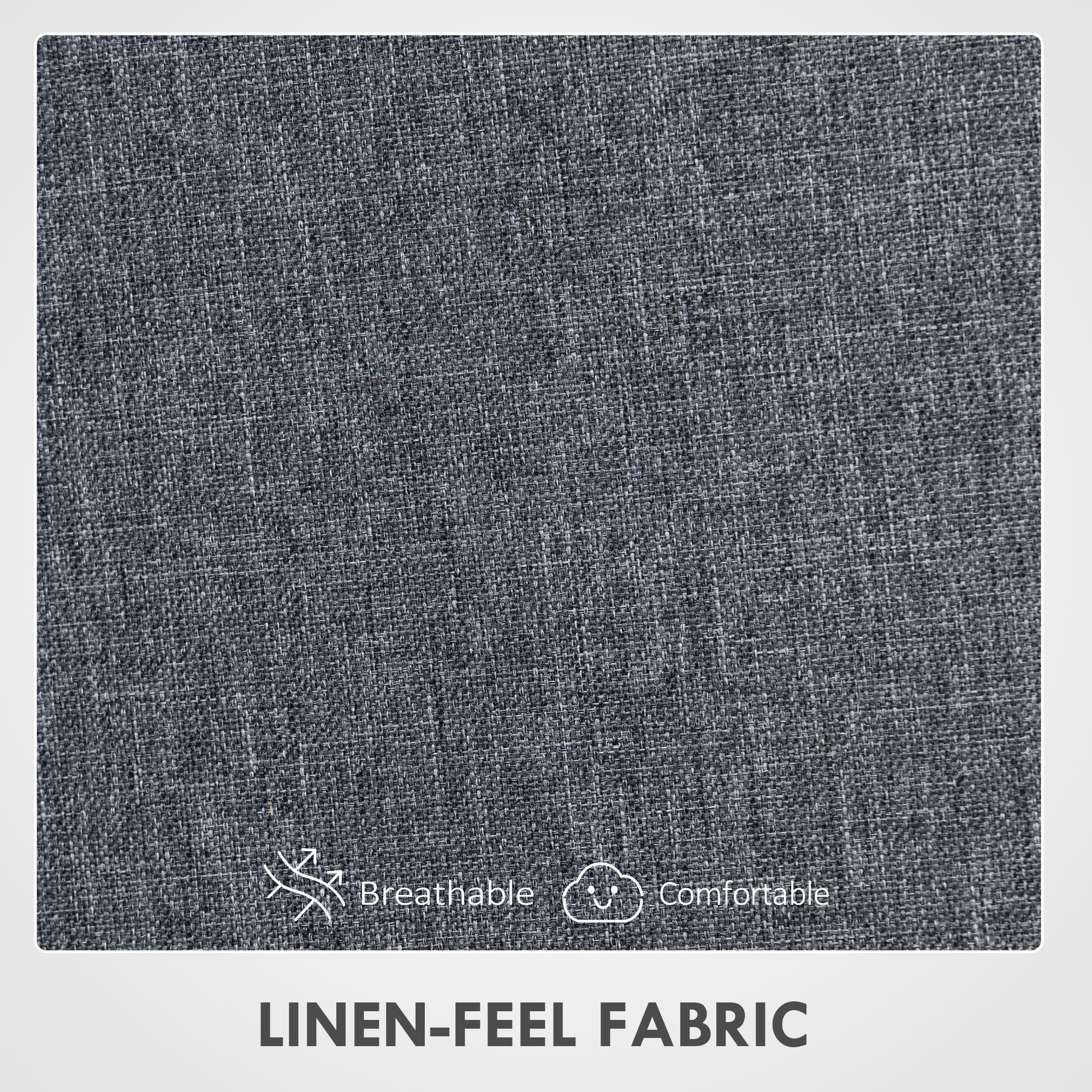 HOMCOM Fabric High Back Office Chair - Grey