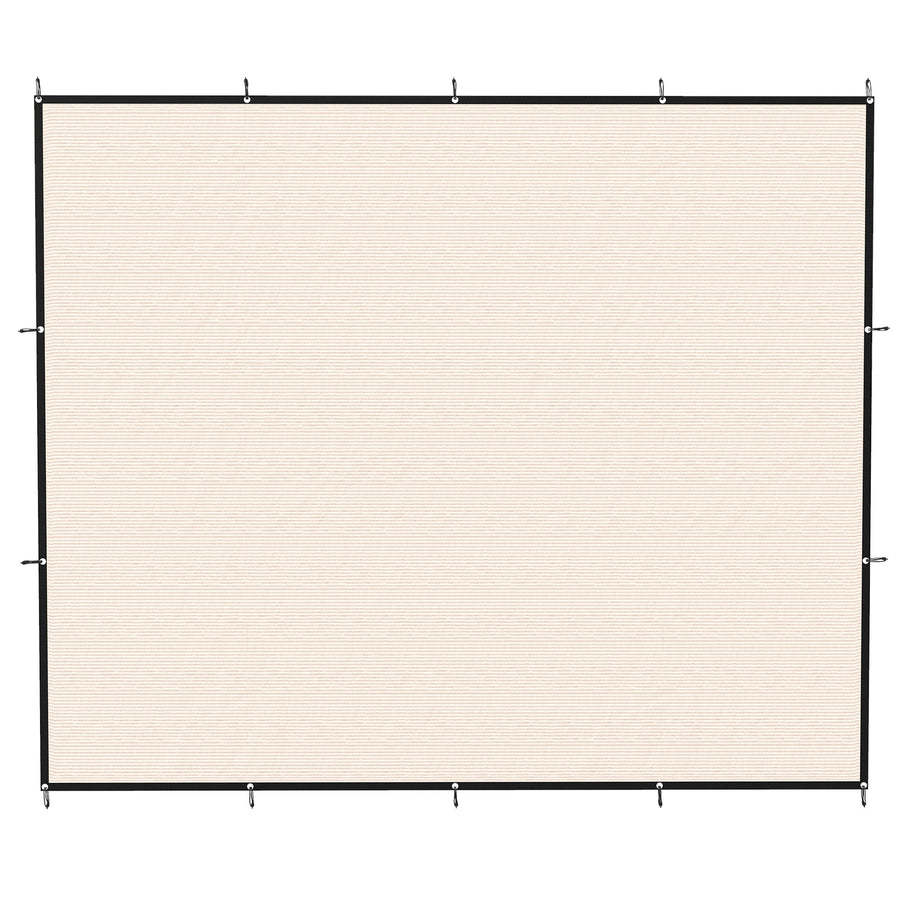 Outsunny Sun Shade Sail UV Protection Canopy with Stainless Steel Eyelets for Patio Garden 3 x 3.6 m Beige