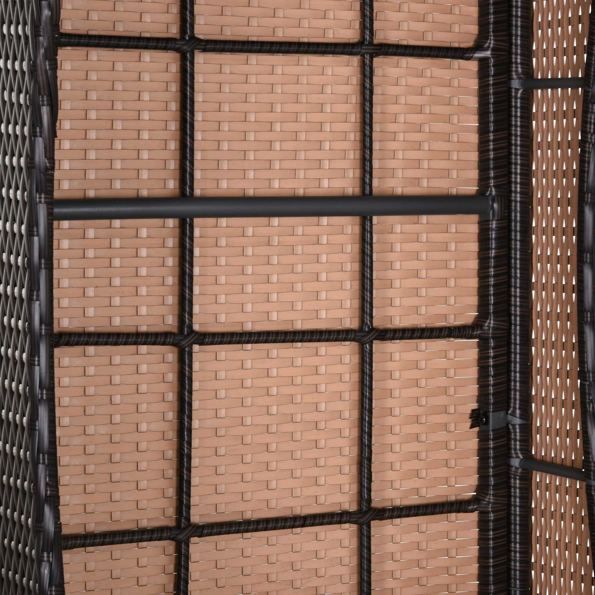 Outsunny 2PC Rattan Sun Lounger Recliner Bed Reclining Chair Patio Garden Outdoor Wicker Weave Adjustable Headrest with Fire Retardant Cushion √¢‚Ç¨‚Äú Brown