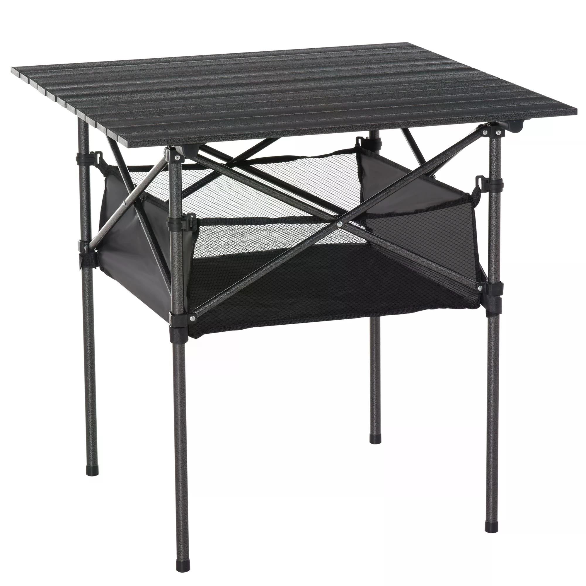 Outsunny Outdoor Folding Camping Table W/ Storage Bag, Portable for Garden Beach Picnic