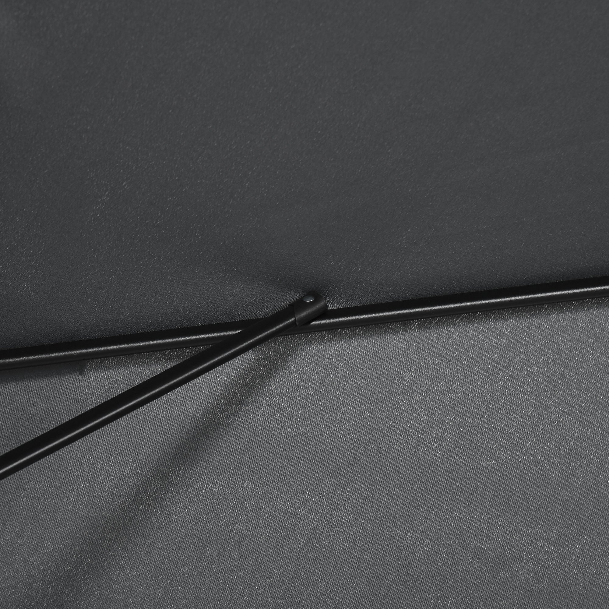 Outsunny 3x2m Patio Parasol Garden Umbrellas Canopy with Aluminium Tilt Crank Rectangular Sun Shade Steel, Black