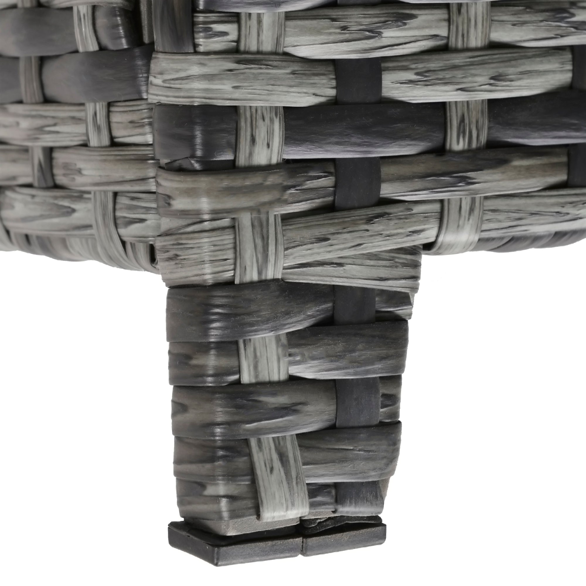 Outsunny 130 L Rattan Garden Storage Box, with Seat - Mixed Grey