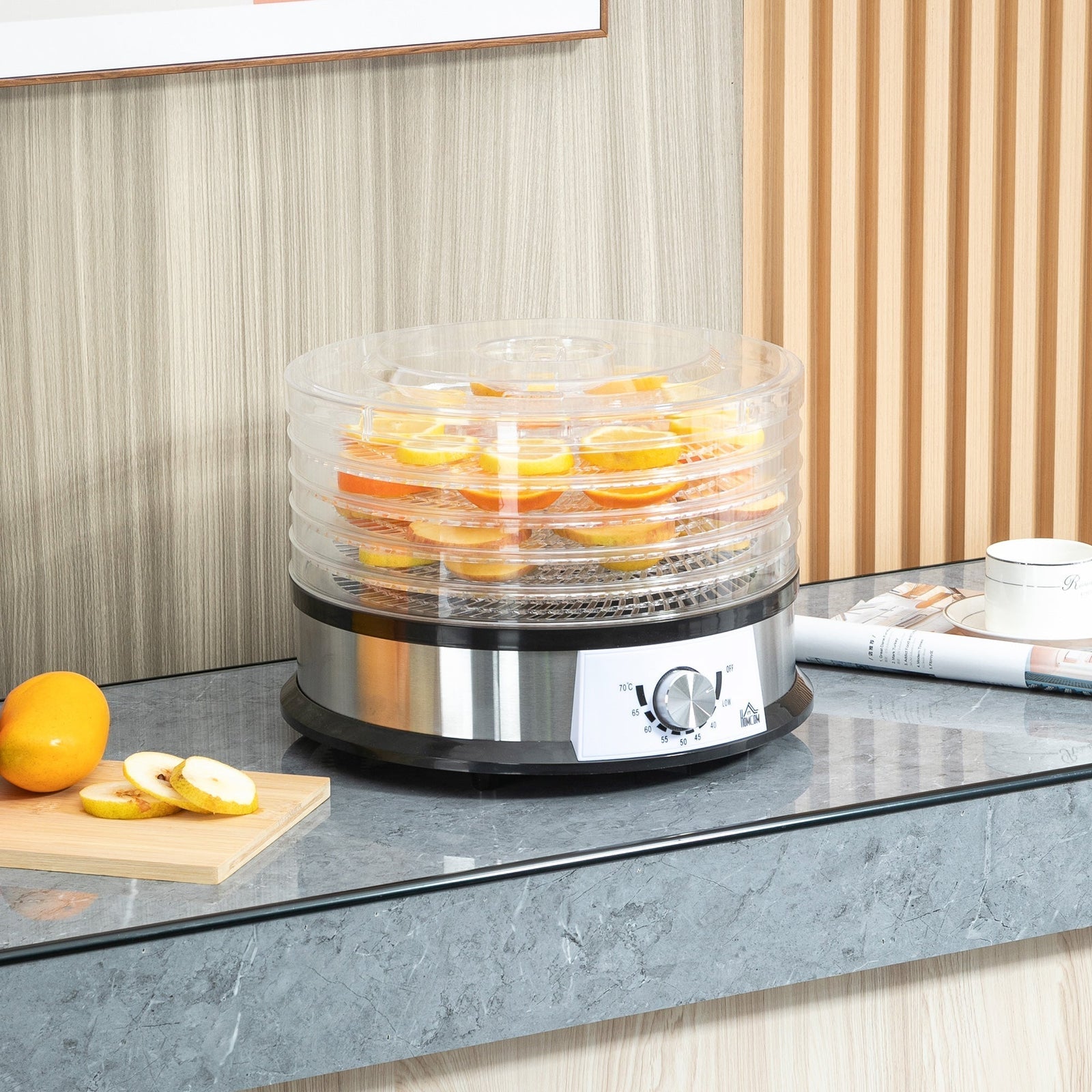 HOMCOM 40-70 degrees C Five-Tray Food Dehydrator
