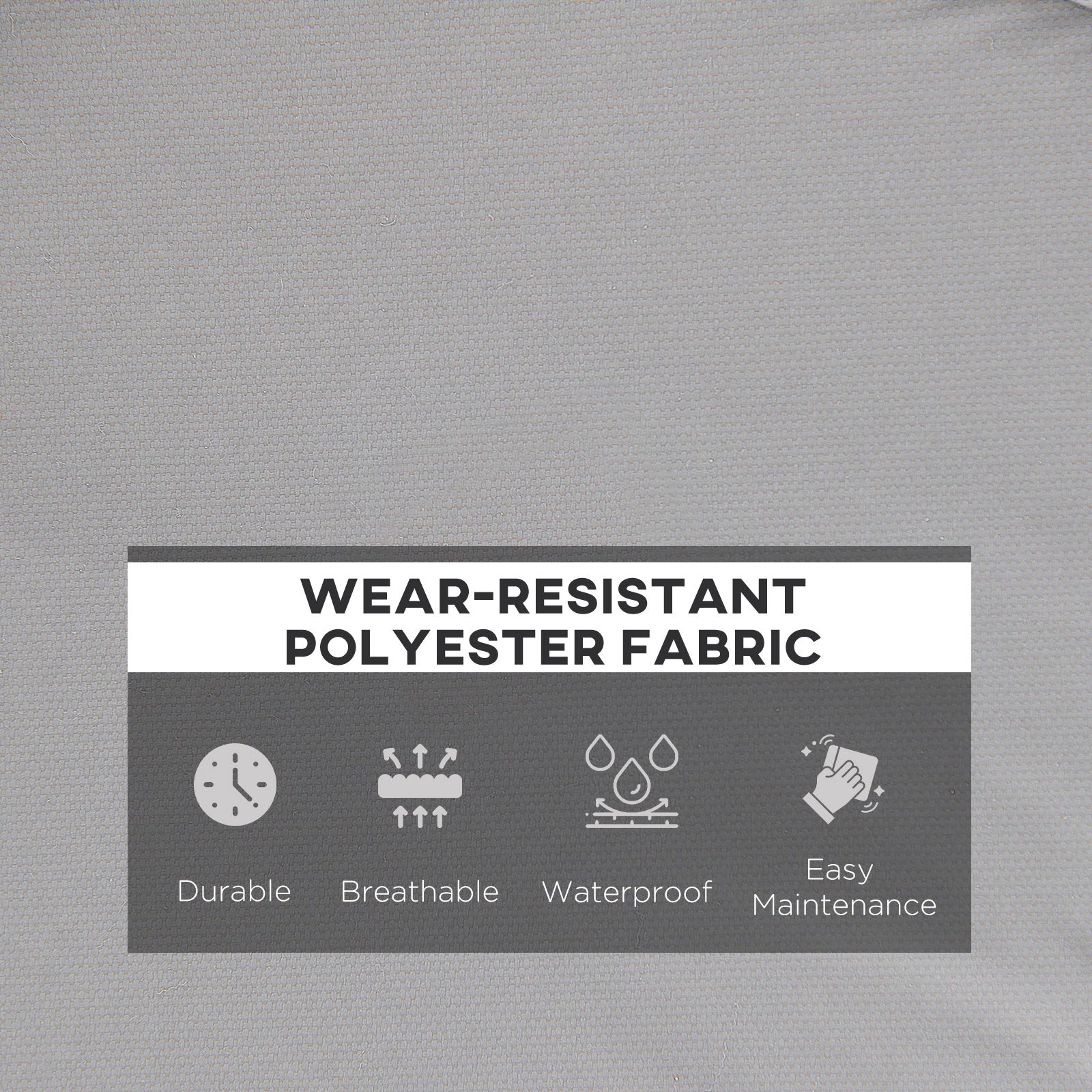 Outsunny 2 Seater Garden Bench Cushion -Light Grey