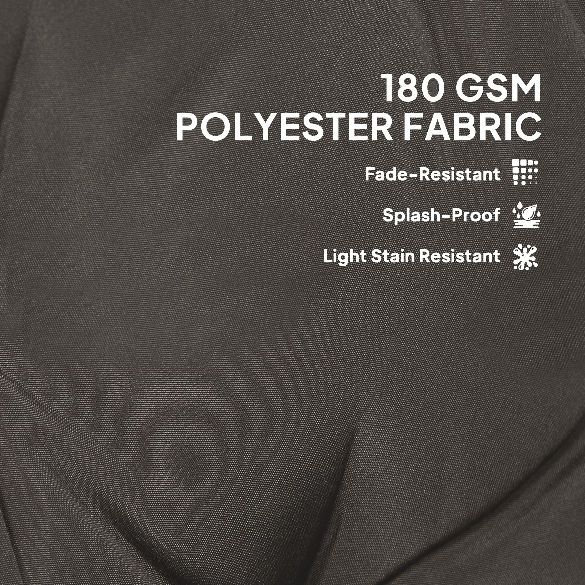 Outsunny Set of Four Padded Garden Seat Cushions - Charcoal Grey