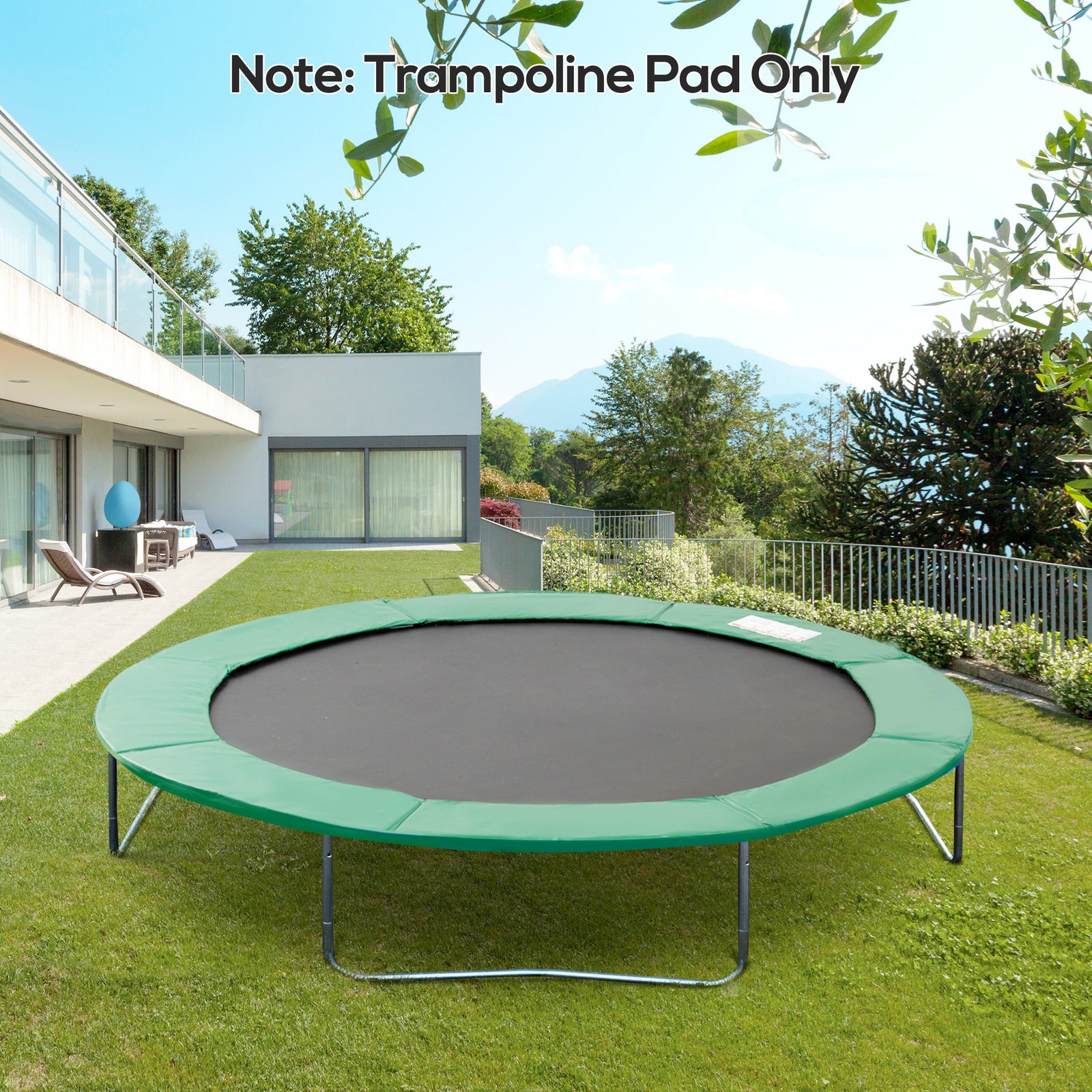 HOMCOM Trampoline Safety Pad, 8 ft-Green
