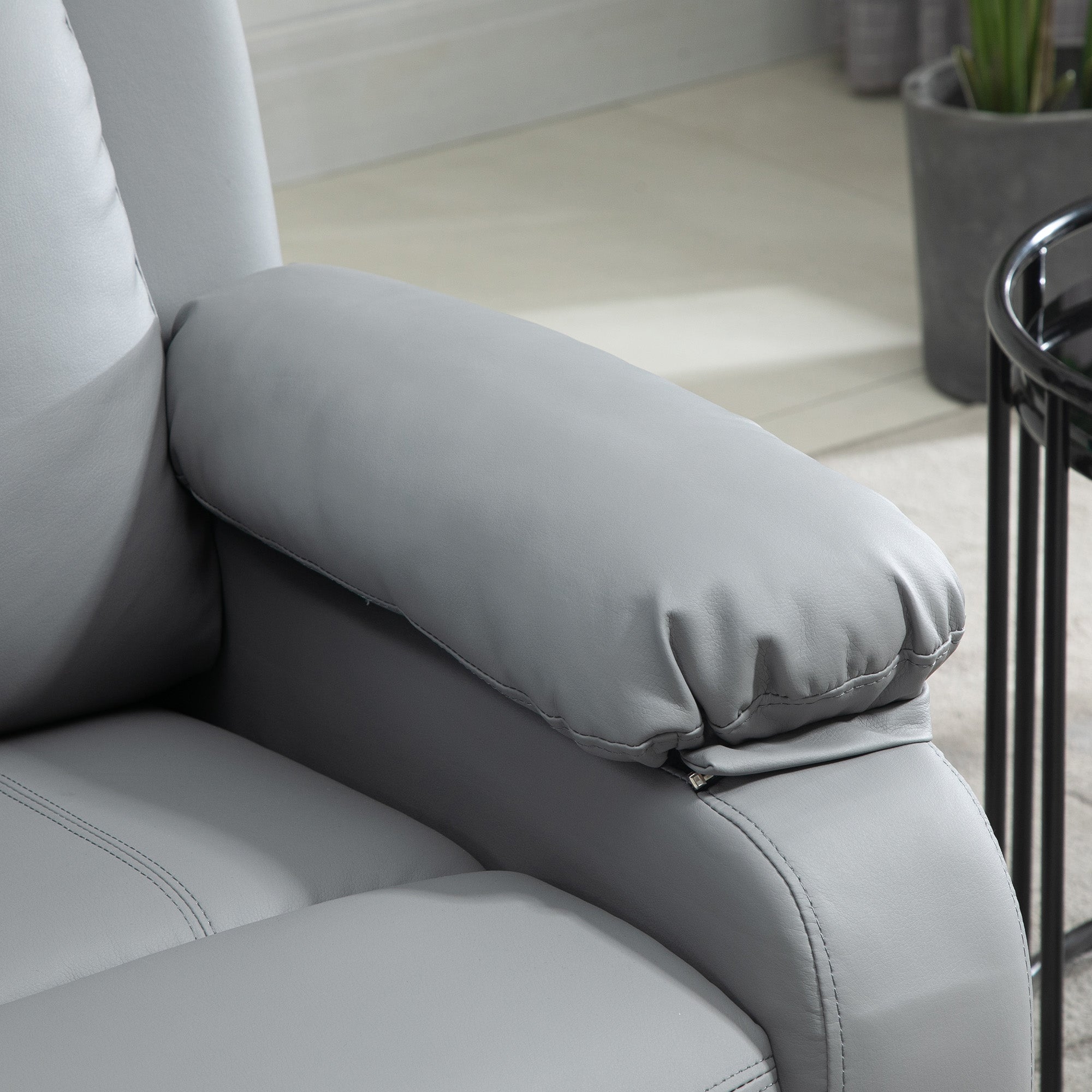 HOMCOM Riser and Recliner Chair with Massage, Heat, Power Lift Recliner Chair for Elderly with Remote Control, Extended Footrest, Dual Side Pockets, Overstuffed Electric Reclining Armchair, Grey