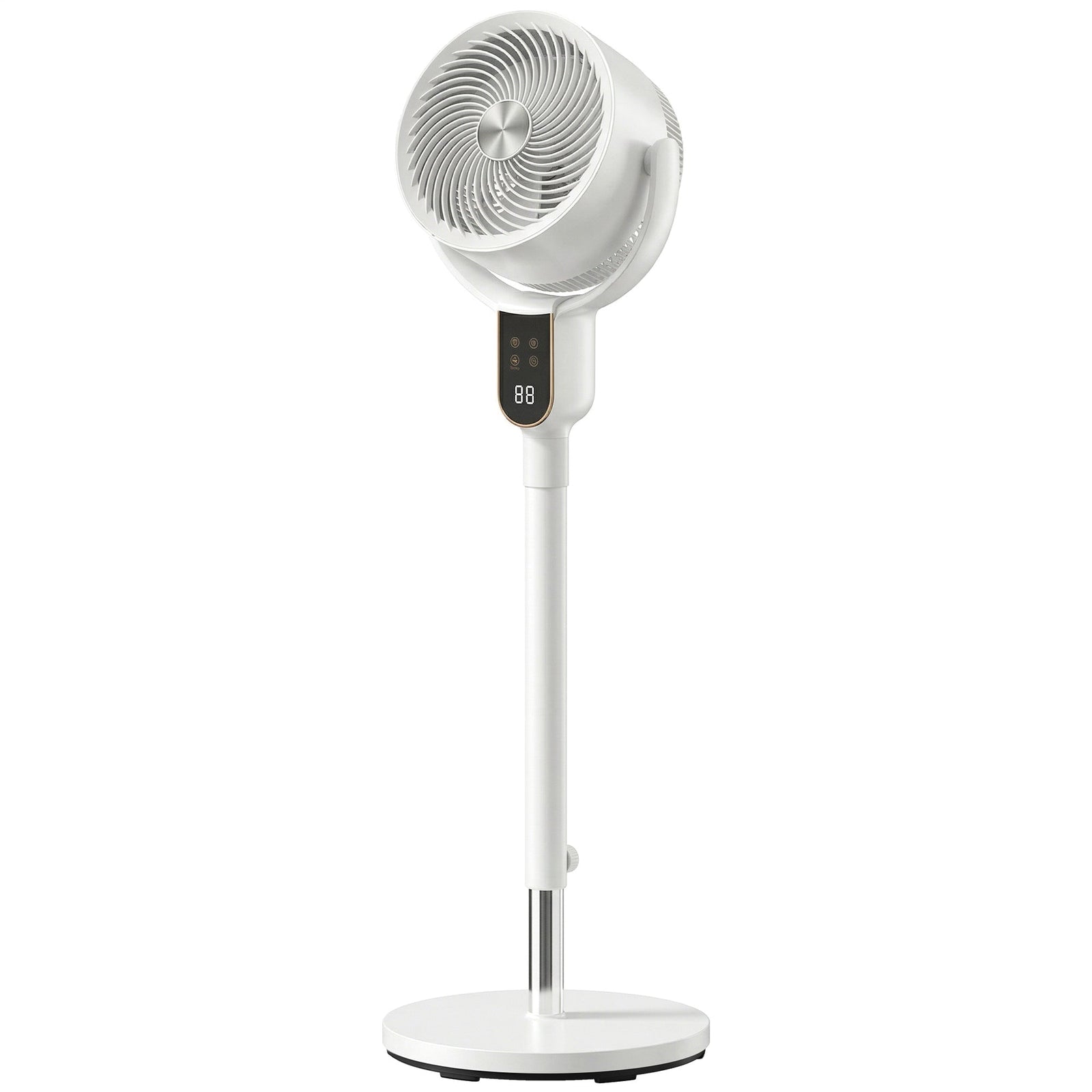 HOMCOM 20 dB Silent Standing Fan for Bedroom, 42" Pedestal Fan with Remote, 90° Oscillating, 8 Speeds, Remote Control, White