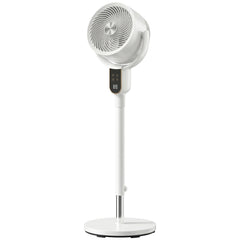 HOMCOM 20 dB Silent Standing Fan for Bedroom, 42" Pedestal Fan with Remote, 90° Oscillating, 8 Speeds, Remote Control, White