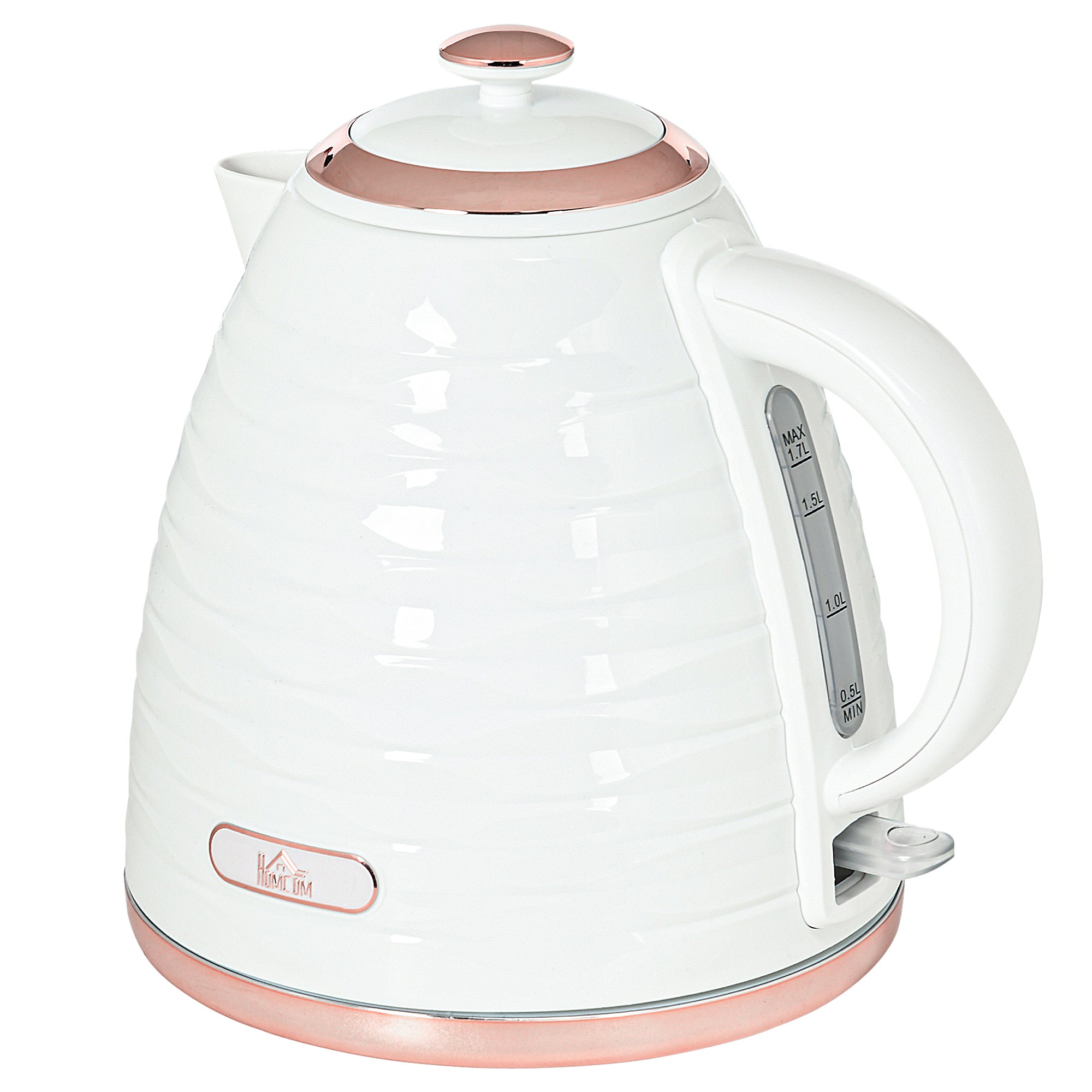 HOMCOM 3kW Rapid Boil Honeycomb Kettle - Cream