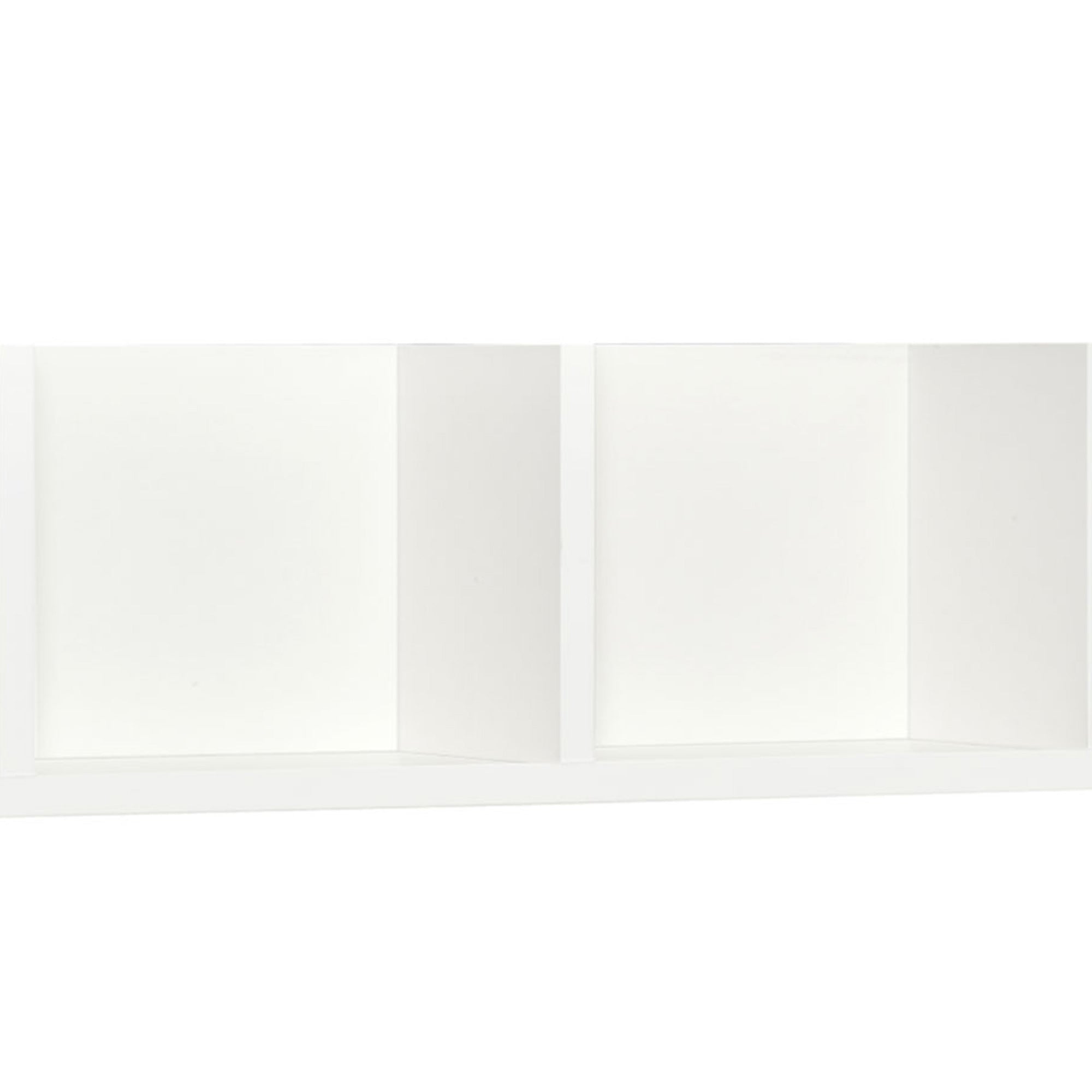 HOMCOM Wall Mount 84 CD / 56 DVD/Blu-ray/ Media Storage Rack 4 Cubes, Wooden Shelf Organiser Unit Bookcase Display, Set of 2, White