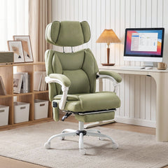 HOMCOM High Back Vibration Massage Office Chair Heated Reclining Computer Chair w/ Adjustable Height, Swivel Wheels, Lime Green