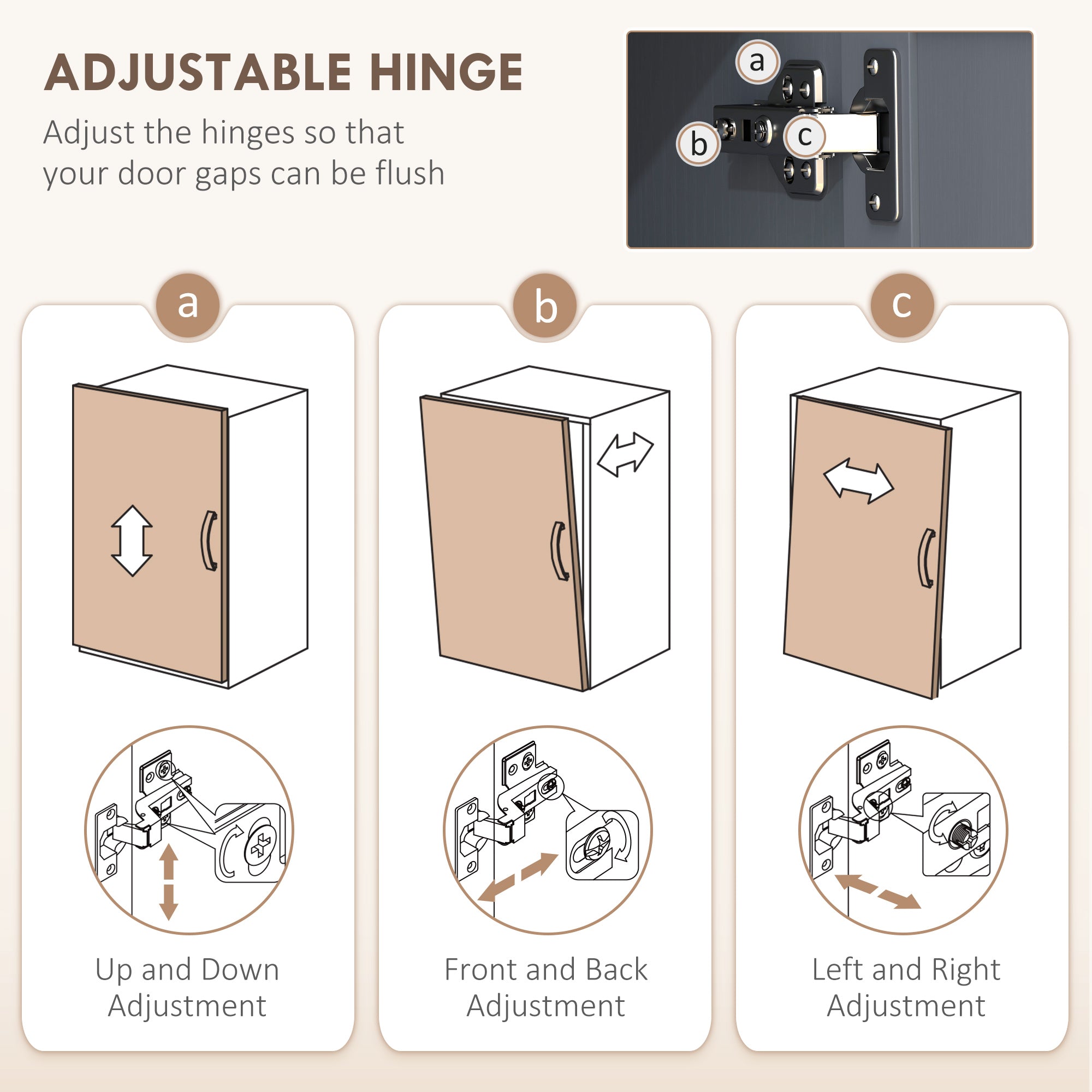 HOMCOM Freestanding Kitchen Cupboard, 4-Door Storage Cabinet with Adjustable Shelves, Modern Kitchen Pantry for Dining Room, 170cm, Grey Wood Effect