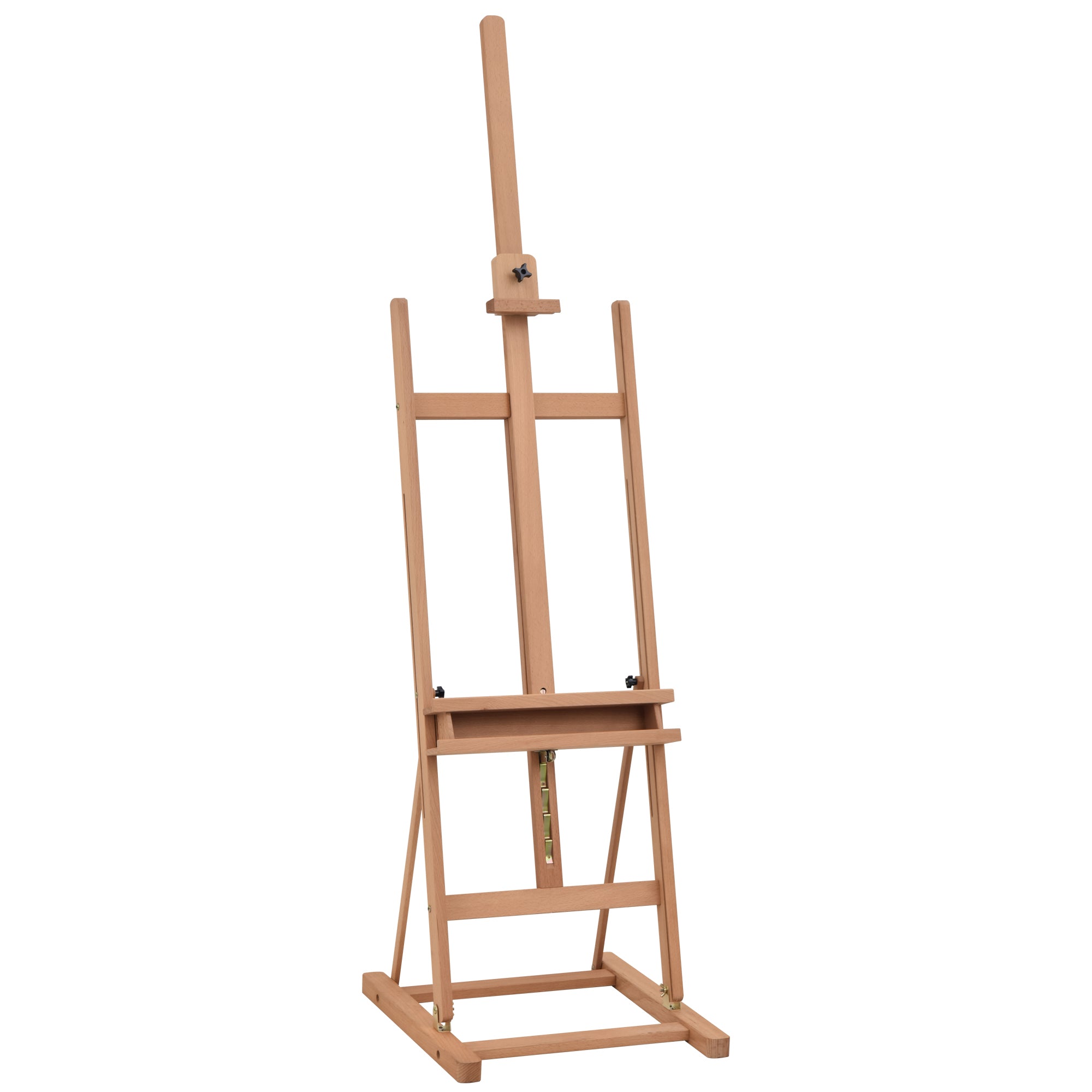 Vinsetto Wooden Easel Stand H-Frame Artist Easel with 171-230cm Adjustable Height and 0-80√Ç¬∞ Working Angles Beech Wood Art Easel for Displaying Painting Wedding Sign Nature Wood Finish