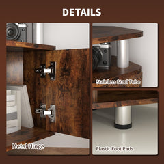 HOMCOM TV Unit Cabinet for TVs up to 55 Inches with Storage Shelves and Cupboard, Entertainment Centre for Living Room