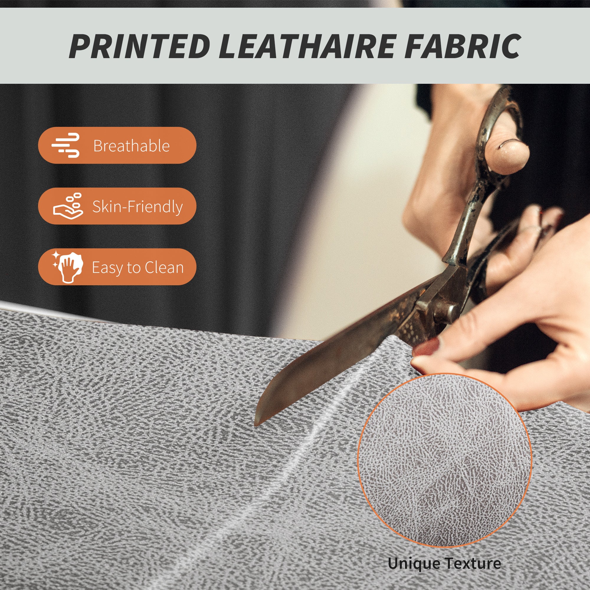 HOMCOM Leathaire Reclining Office Chair with Lumbar Support Pillow - Grey