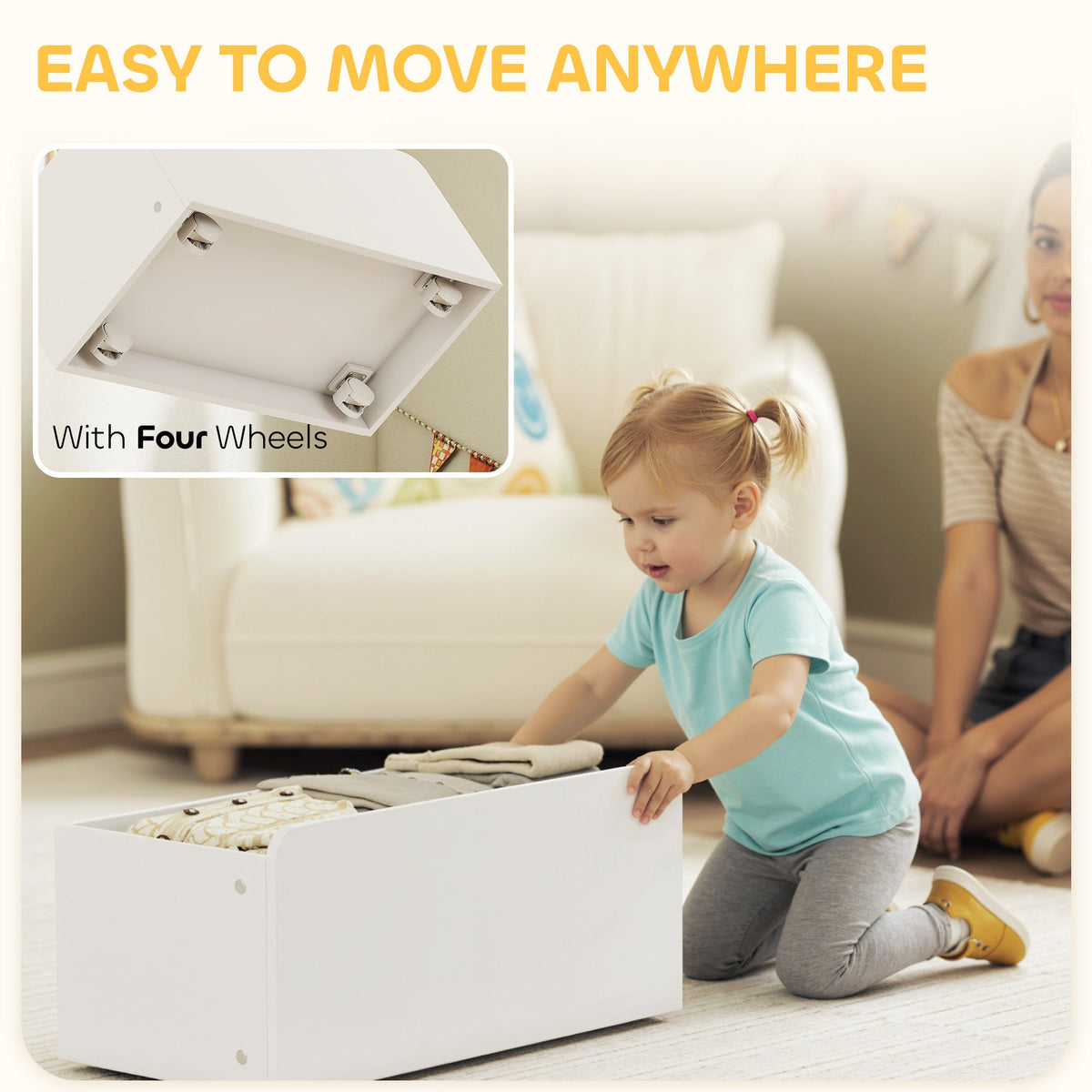 AIYAPLAY Toy Storage Unit, 3-Tier Toy Organiser Shelf with 6 Removable Storage Bins for Bedroom, Nursery, Multicoloured