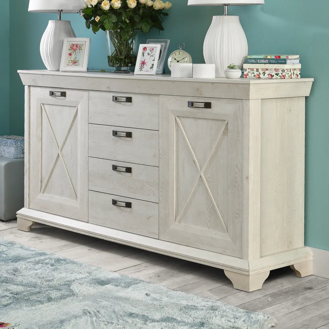 Kashmir Chest Of Drawers 178cm in White