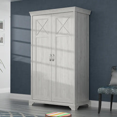 Kashmir Hinged Door Wardrobe 123cm in White