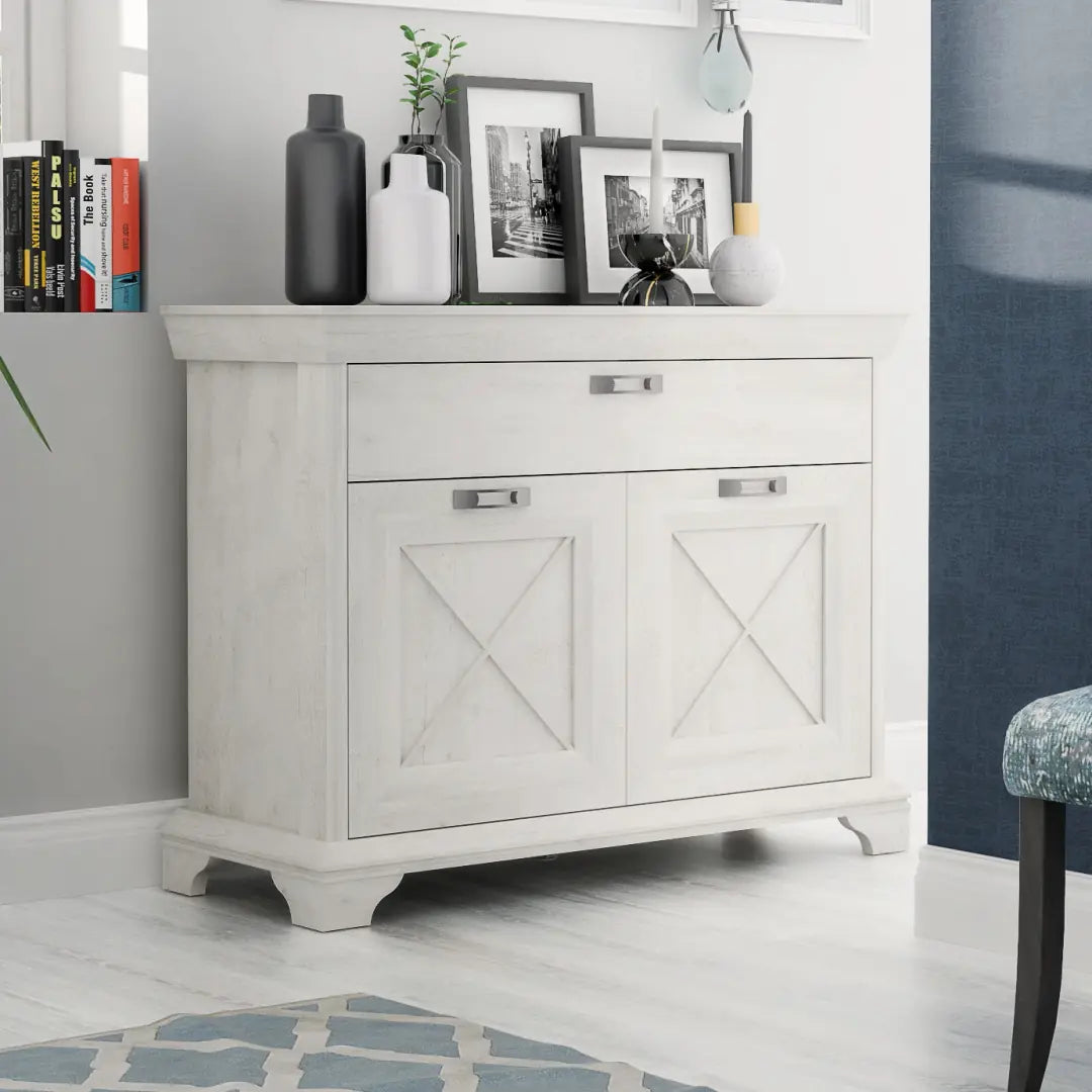 Kashmir Sideboard Cabinet 123cm in White