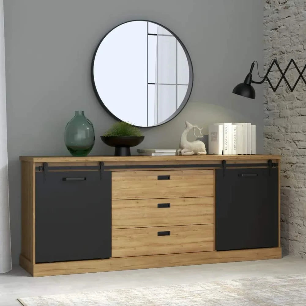 Kaszimiro Chest Of Drawers 213cm in Oak Waterford