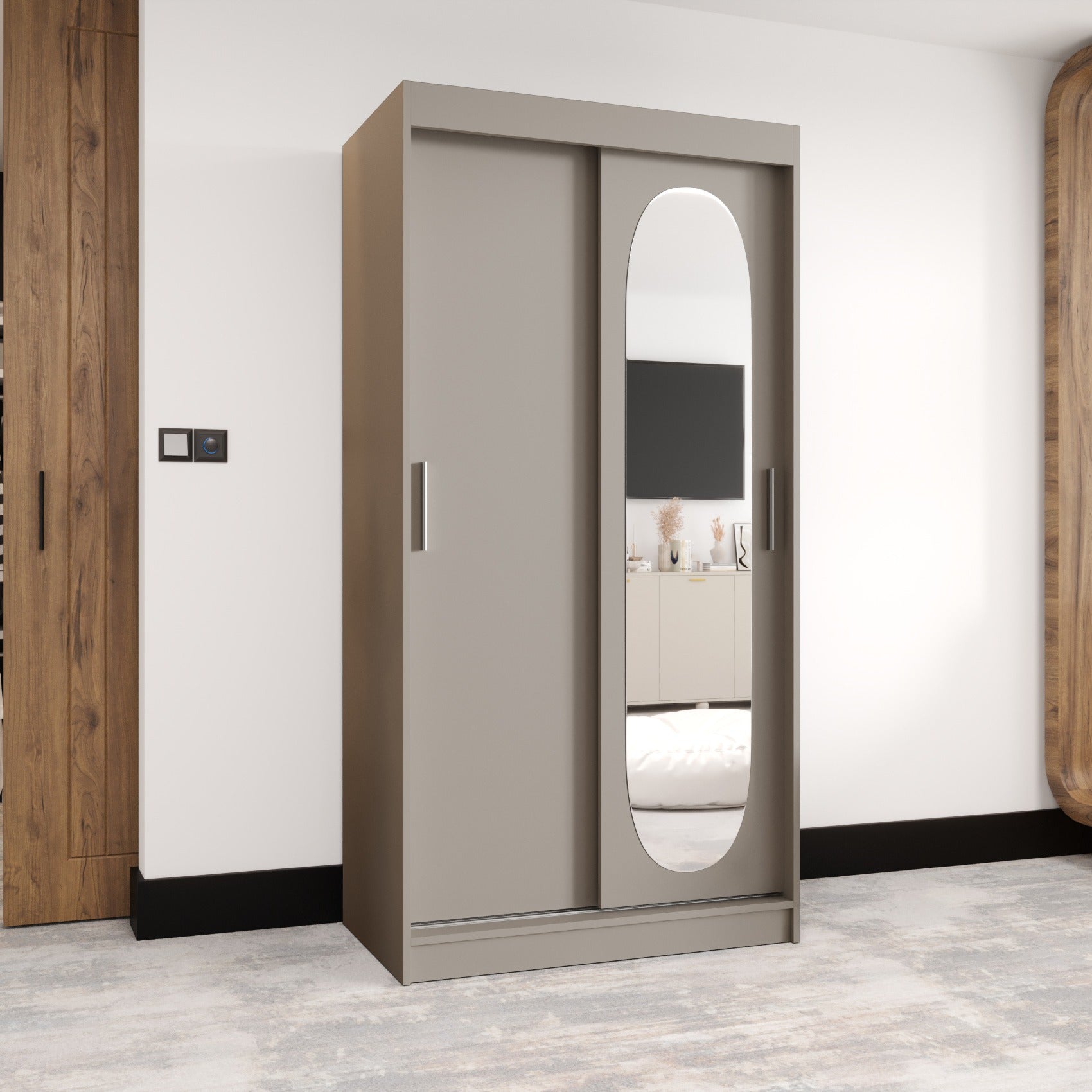 Royal Sliding Door Wardrobe 100cm