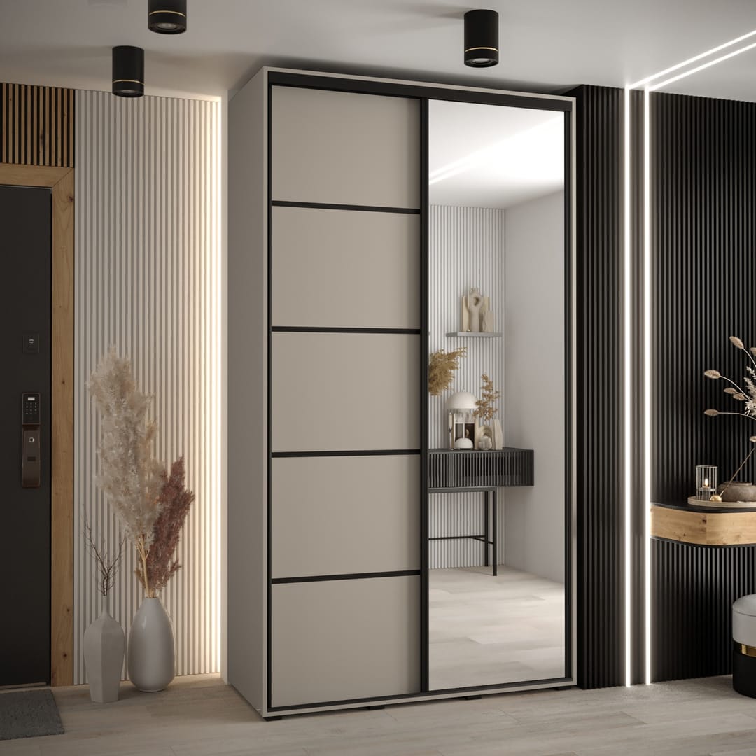 Dakota V Sliding Door Wardrobe 130cm