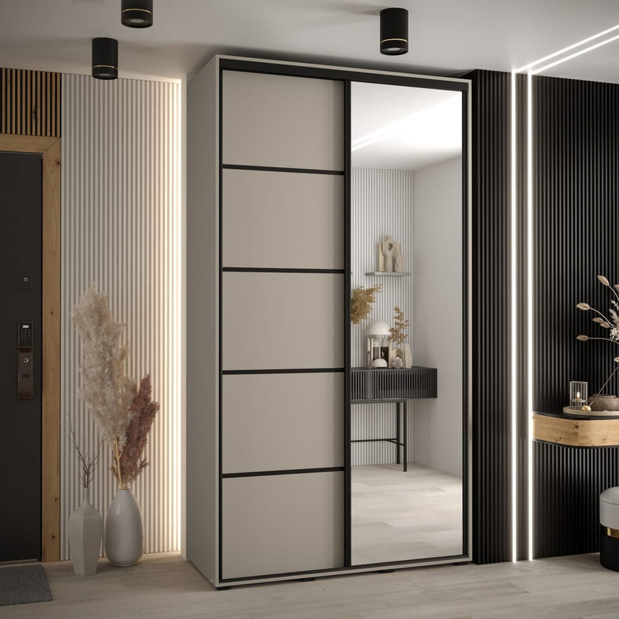 Dakota V Sliding Door Wardrobe 130cm