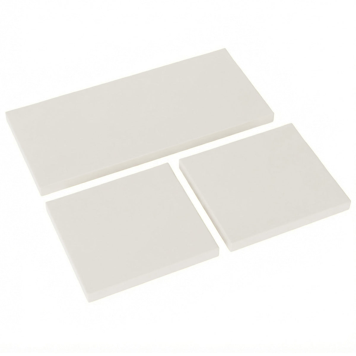 Outsunny Outdoor Seat Cushion Pads for Rattan Furniture, 3 PCs Garden Furniture Cushions, Cream White