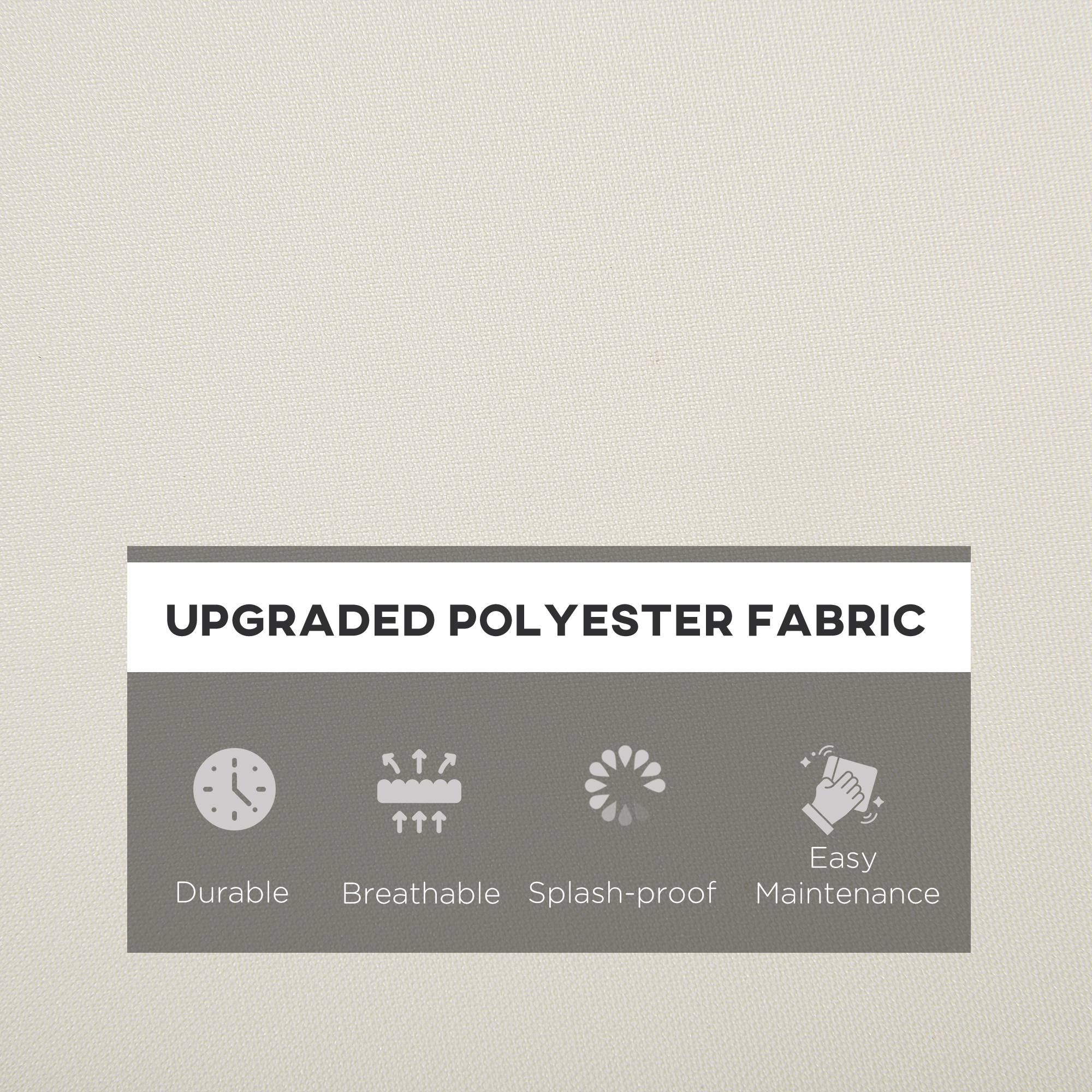 Outsunny Outdoor Cushion Pad Set for Rattan Furniture, 7 Piece Garden Furniture Cushions ONLY, Cream