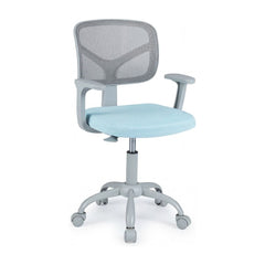 Kids Desk Chair with adjustable seat height and swivel wheels for ages 3+ in blue