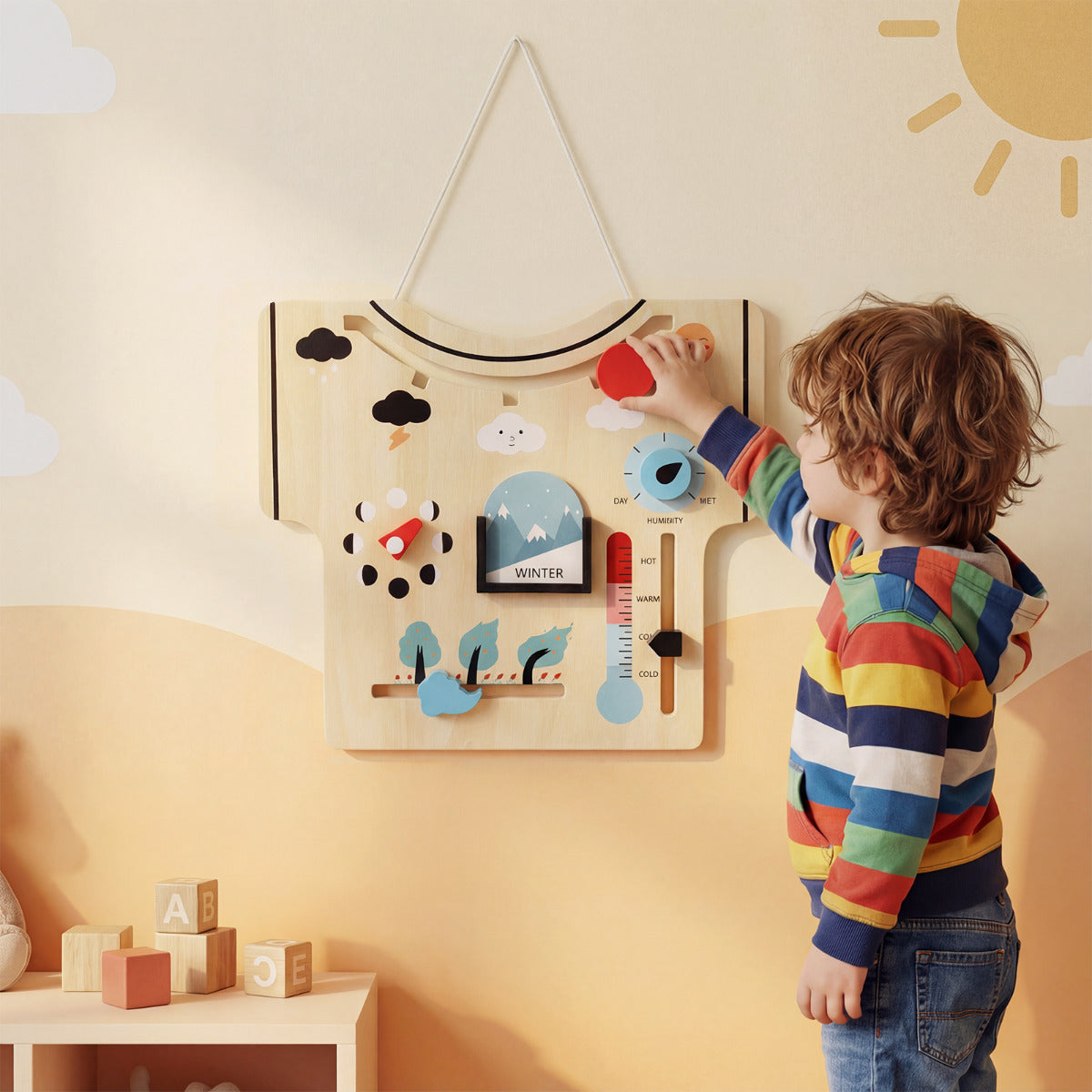 Kids Wooden Calendar About Season and Lunar Phase