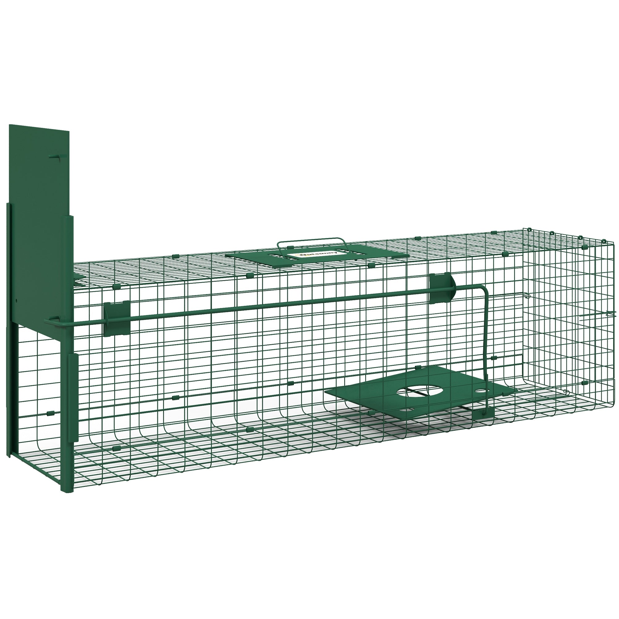 Outsunny Metal Rat Trap with Single Door, for Small Animals, Dark Green