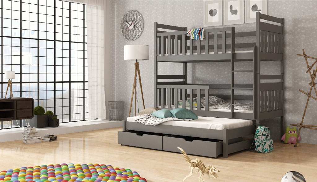 Klara Bunk Bed with Trundle and Storage