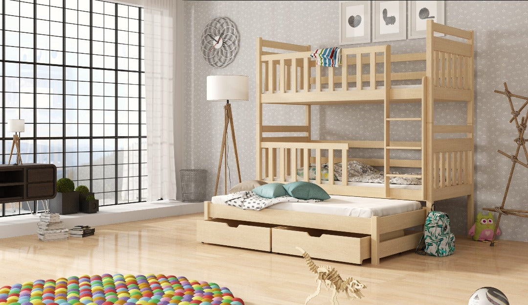 Klara Bunk Bed with Trundle and Storage